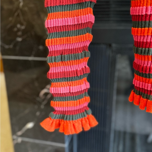 Molly Goddard Aara Horizontal Stripe Cardigan Size L Retail $380.00 - Picture 10 of 12